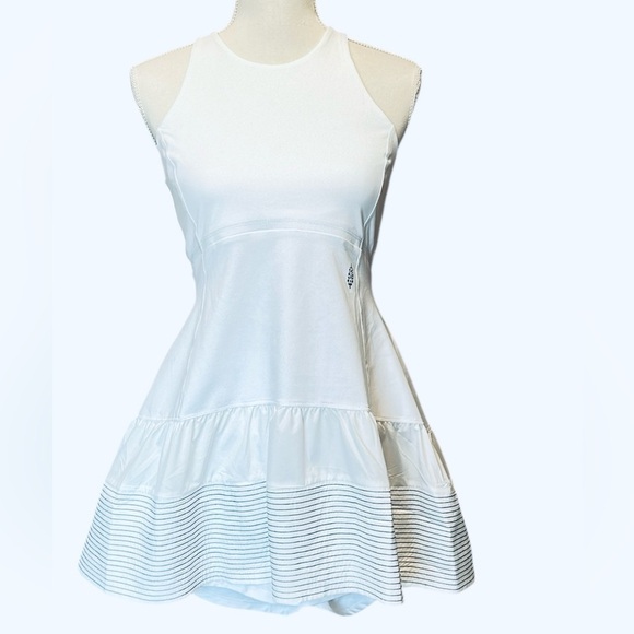 #36 NWOT Free People Court Time Dress Set in White/Midnight Navy Combo - Picture 6 of 9